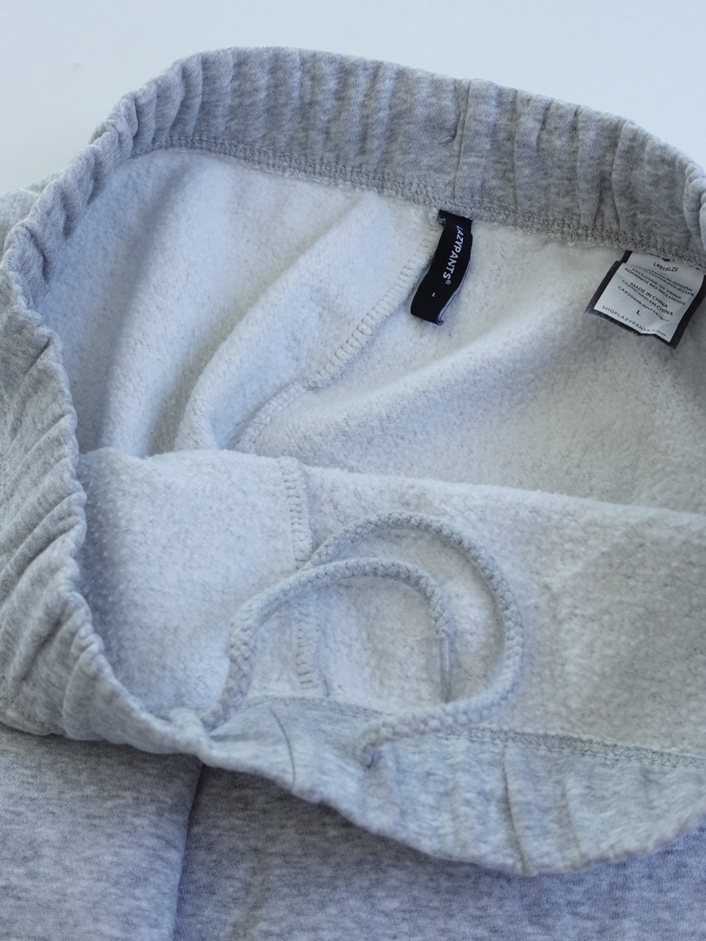 LAZYPANTS Women's Premium Fleece Relaxed Jogger Sweatpants Heather Grey L - Picture 9 of 10